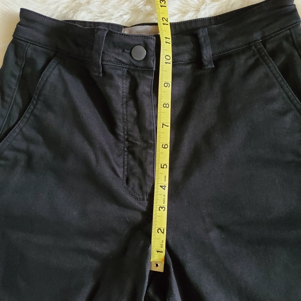 Everlane Wide Leg Crop Black Pants Size 6 Short Inseam - Picture 10 of 13